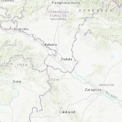 Map showing location of Tudela (42.061660, -1.604520)