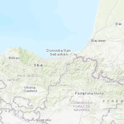 Map showing location of Urnieta (43.247270, -1.990840)