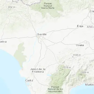 Map showing location of Utrera (37.185160, -5.780930)