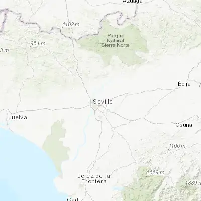 Map showing location of Valdezorras (37.429390, -5.926290)