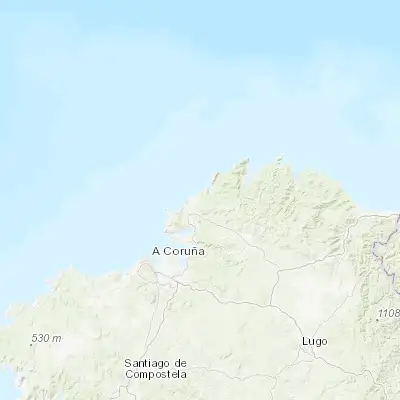 Map showing location of Valdoviño (43.600000, -8.133330)