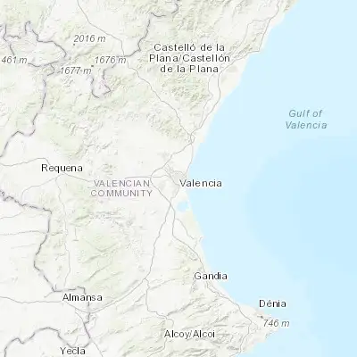 Map showing location of Valencia (39.469750, -0.377390)