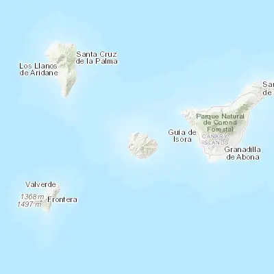 Map showing location of Vallehermosa (28.179440, -17.266640)