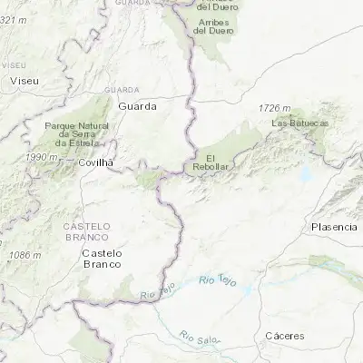 Map showing location of Valverde del Fresno (40.222100, -6.878480)