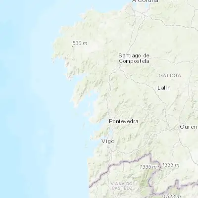 Map showing location of Vilagarcía de Arousa (42.596310, -8.764260)