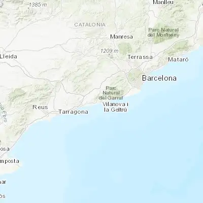 Map showing location of Vilanova i la Geltrú (41.223920, 1.725110)