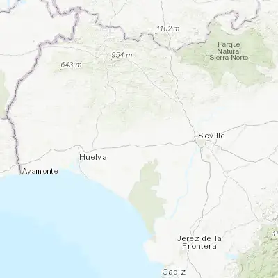Map showing location of Villalba del Alcor (37.397310, -6.474610)