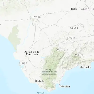 Map showing location of Villamartín (36.859790, -5.644850)