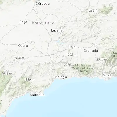 Map showing location of Villanueva del Trabuco (37.028320, -4.338910)
