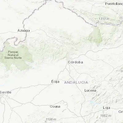 Map showing location of Villarrubia (37.850000, -4.900000)