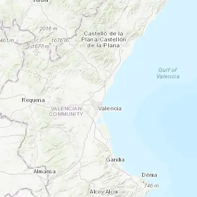 Map showing location of Vinalesa (39.533330, -0.366670)