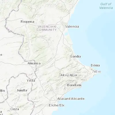Map showing location of Xàtiva (38.990420, -0.518520)