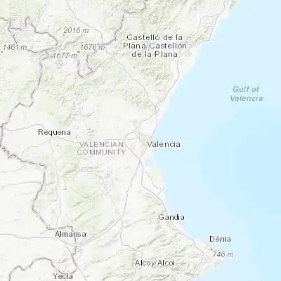 Map showing location of Xirivella (39.465880, -0.425890)