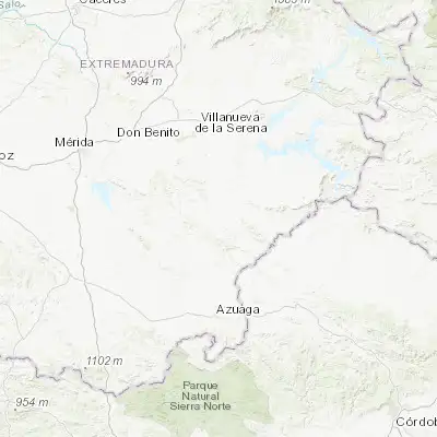 Map showing location of Zalamea de la Serena (38.651310, -5.660630)