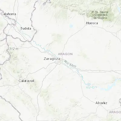 Map showing location of Zaragoza (41.656060, -0.877340)