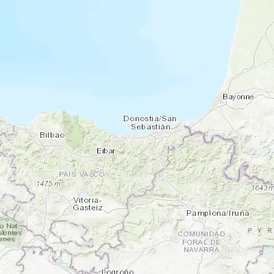 Map showing location of Zarautz (43.284440, -2.169920)