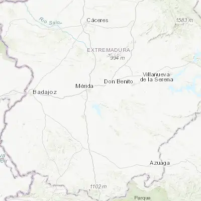 Map showing location of Zarza de Alange (38.818140, -6.217560)