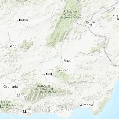 Map showing location of Zújar (37.542850, -2.841970)