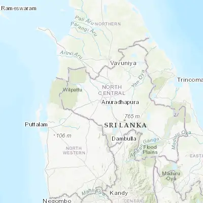 Map showing location of Anuradhapura (8.312230, 80.413060)