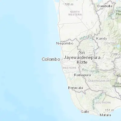 Map showing location of Colombo (6.935480, 79.848680)
