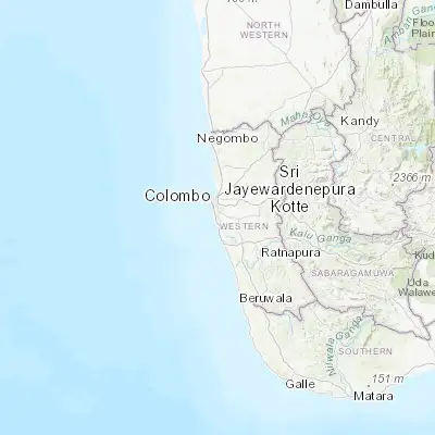 Map showing location of Dehiwala-Mount Lavinia (6.840190, 79.871160)
