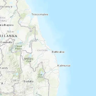 Map showing location of Eravur Town (7.778200, 81.603800)