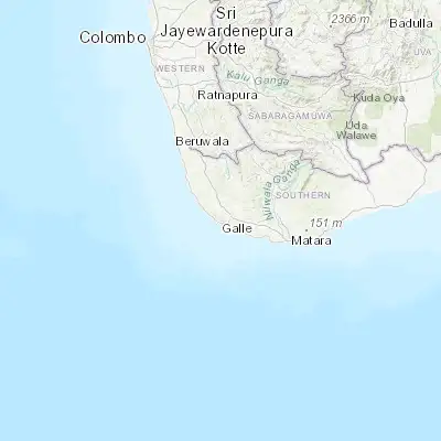 Map showing location of Galle (6.046100, 80.210300)
