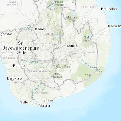 Map showing location of Haputale (6.765660, 80.951040)