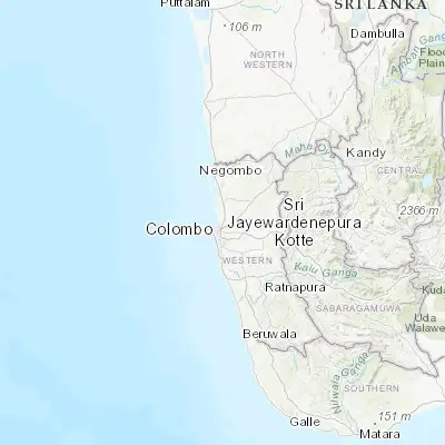 Map showing location of Hendala (6.990900, 79.883000)