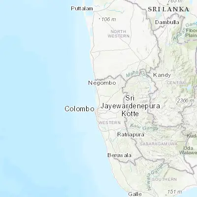 Map showing location of Ja Ela (7.074400, 79.891900)