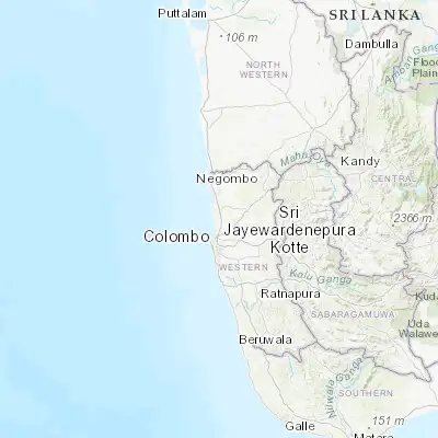 Map showing location of Kandana (7.048000, 79.893700)