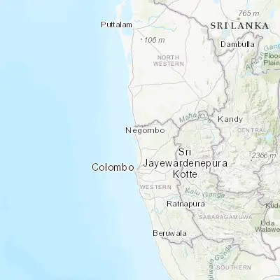 Map showing location of Katunayaka (7.169920, 79.888370)