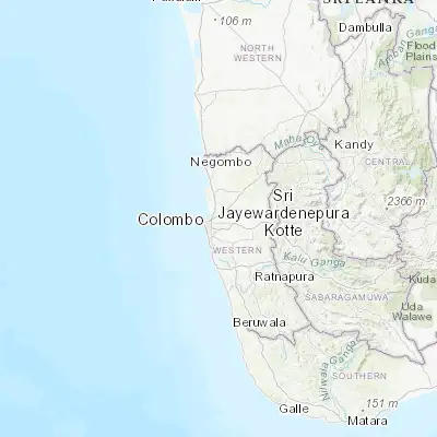 Map showing location of Kelaniya (6.955300, 79.922000)