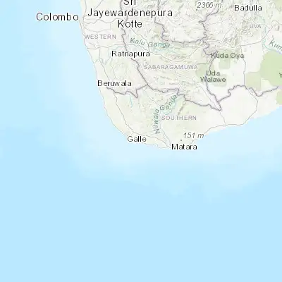 Map showing location of Koggala (5.988600, 80.328600)