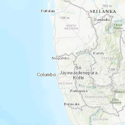 Map showing location of Minuwangoda (7.166300, 79.953300)