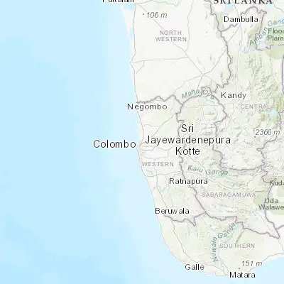 Map showing location of Peliyagoda (6.968500, 79.883600)