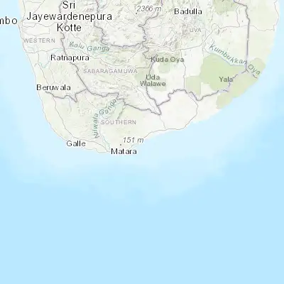 Map showing location of Tangalle (6.023380, 80.797380)