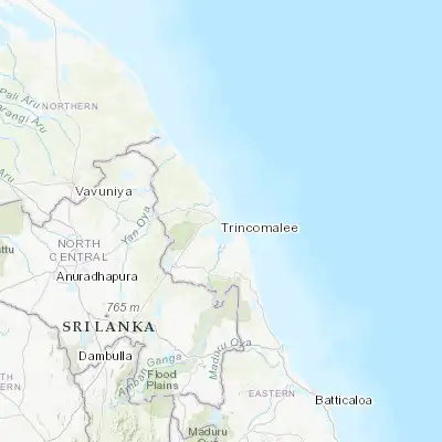 Map showing location of Trincomalee (8.577800, 81.228900)