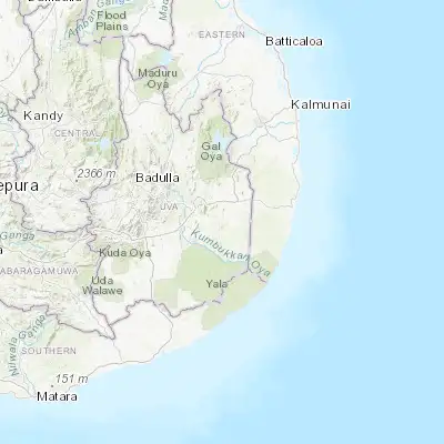 Map showing location of Wattegama (6.798900, 81.480800)