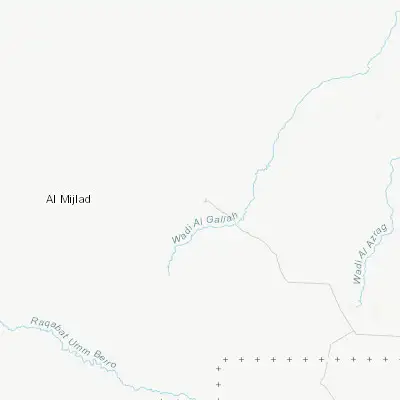 Map showing location of Al Mijlad (11.033330, 27.733330)