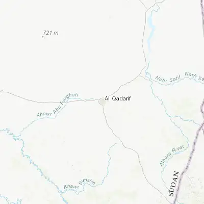 Map showing location of Al Qadarif (14.034930, 35.383440)
