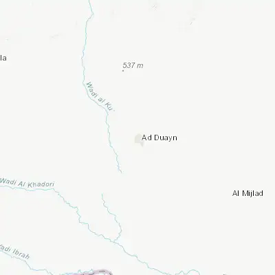 Map showing location of El Daein (11.461860, 26.125830)