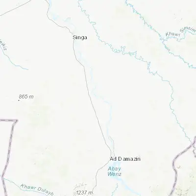 Map showing location of Jalqani (12.448600, 34.218600)
