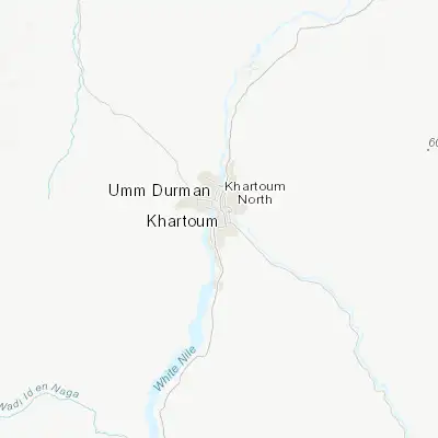 Map showing location of Khartoum (15.551770, 32.532410)