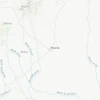Map showing location of Nyala (12.048880, 24.880690)