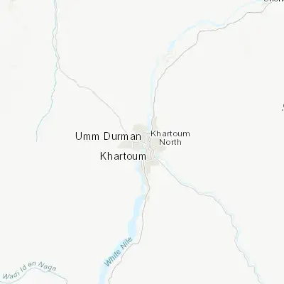 Map showing location of Omdurman (15.644530, 32.477730)