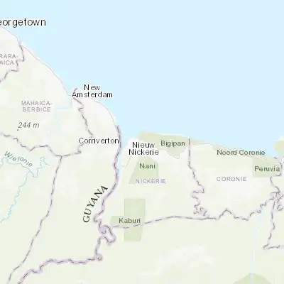 Map showing location of Nieuw Nickerie (5.926060, -56.972970)