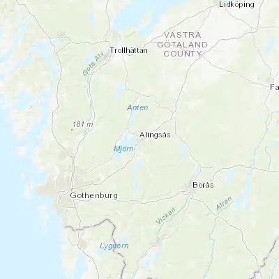 Map showing location of Alingsås (57.930330, 12.533450)