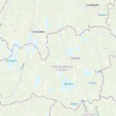 Map showing location of Alvesta (56.899350, 14.555590)