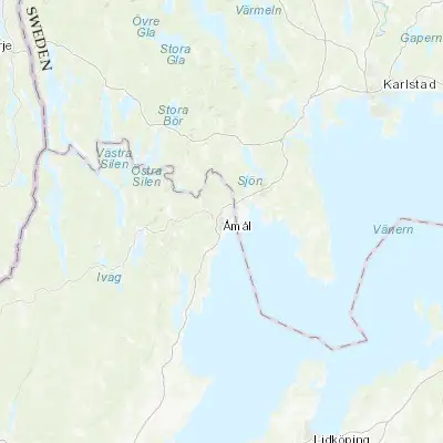 Map showing location of Åmål (59.051000, 12.704920)